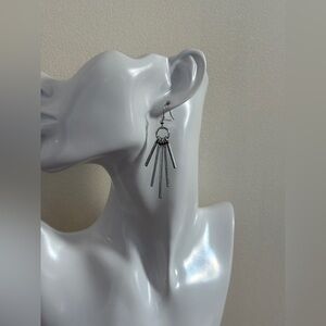 Chic Silver Tassel Earrings